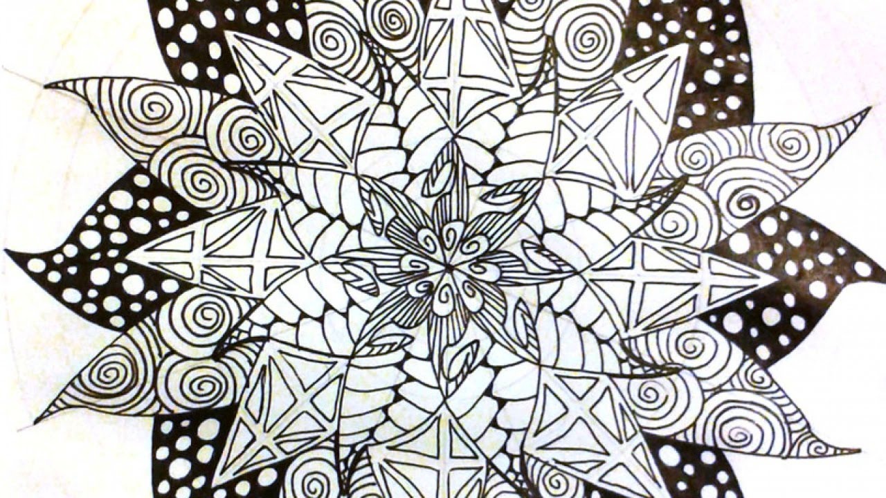 1280x720 Diy Drawing Flower Features Flower Pattern Drawing And Floral - Tribal Pattern Drawing