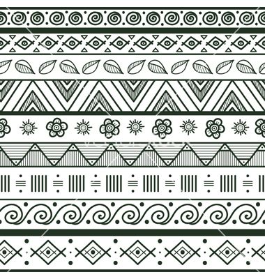 380x400 Drawing Pattern Ideas Cool Art Patterns To Draw Tribal Striped - Tribal Pattern Drawing