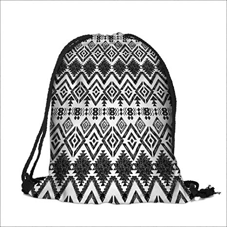 466x466 Draw Pocket Polyester Backpack Tribal Tribal Andative - Tribal Print Drawings