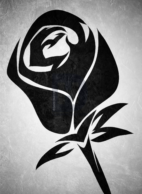 495x676 How To Draw A Tribal Rose Tattoo, Step - Tribal Rose Drawing