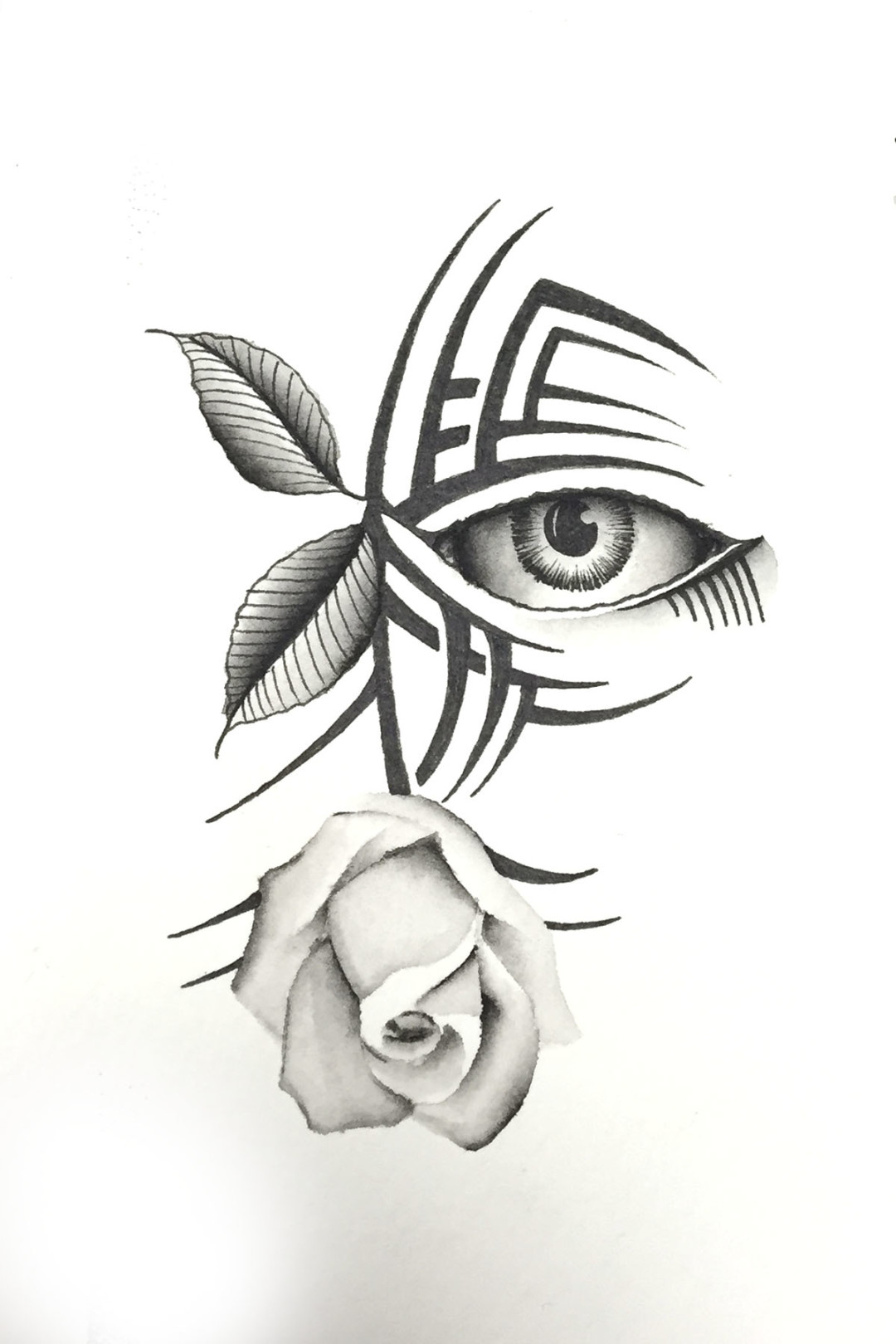 1080x1620 Tribal Rose Eye - Tribal Rose Drawing