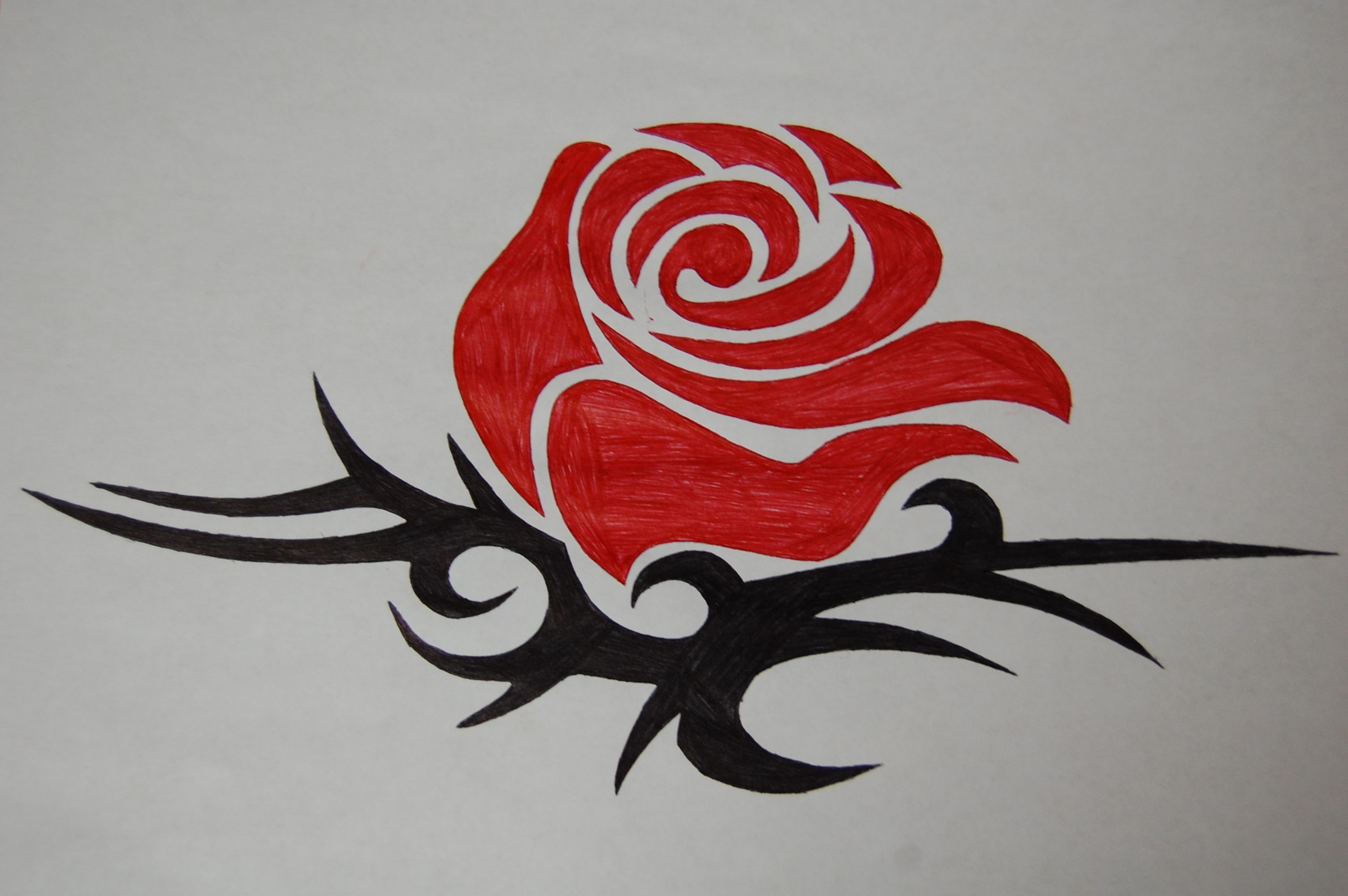 3008x2000 tribal rose my drawings tribal flower tattoos, tattoo - Tribal Rose Drawing