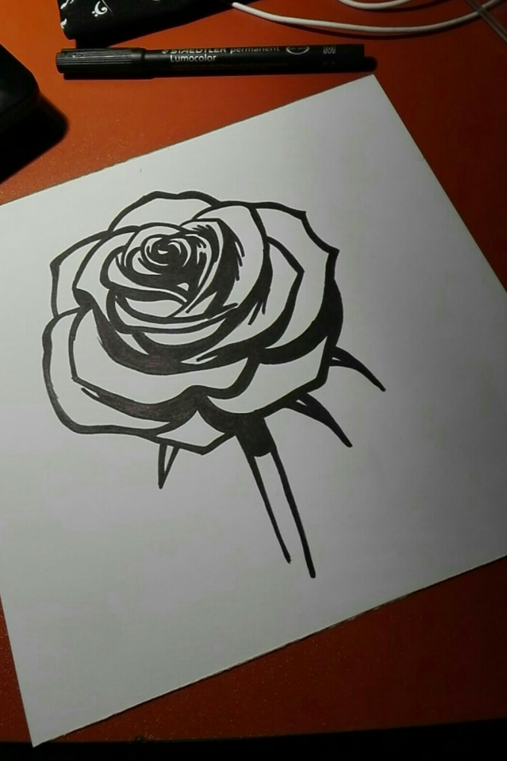 1044x1567 Zade - Tribal Rose Drawing