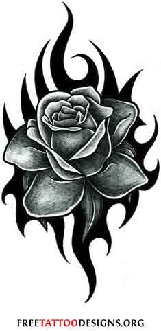 235x482 tribal rose tattoos here are some examples of tribal rose - Tribal Rose Drawing