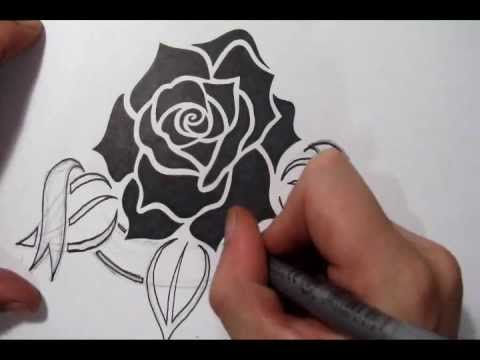 480x360 Drawing A Memorial Tattoo Design Idea - Tribal Rose Drawing