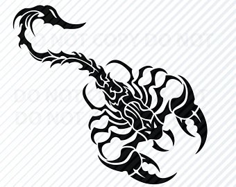 340x270 Scorpion Clipart Etsy - Tribal Scorpion Drawing