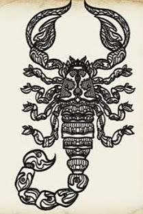 209x313 Tribal Scorpion Drawing - Tribal Scorpion Drawing