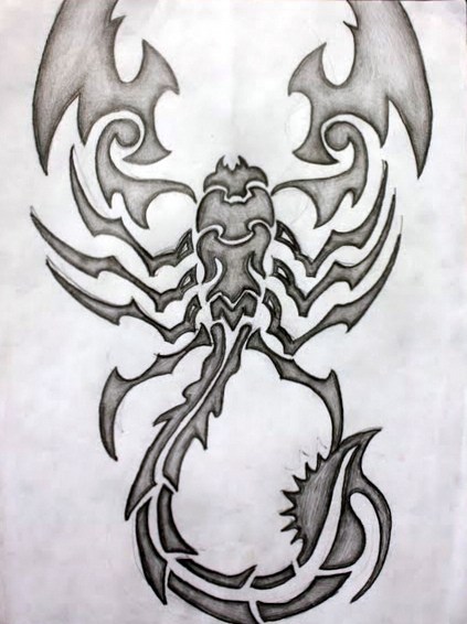 423x566 Tribal Scorpion Drawings - Tribal Scorpion Drawing