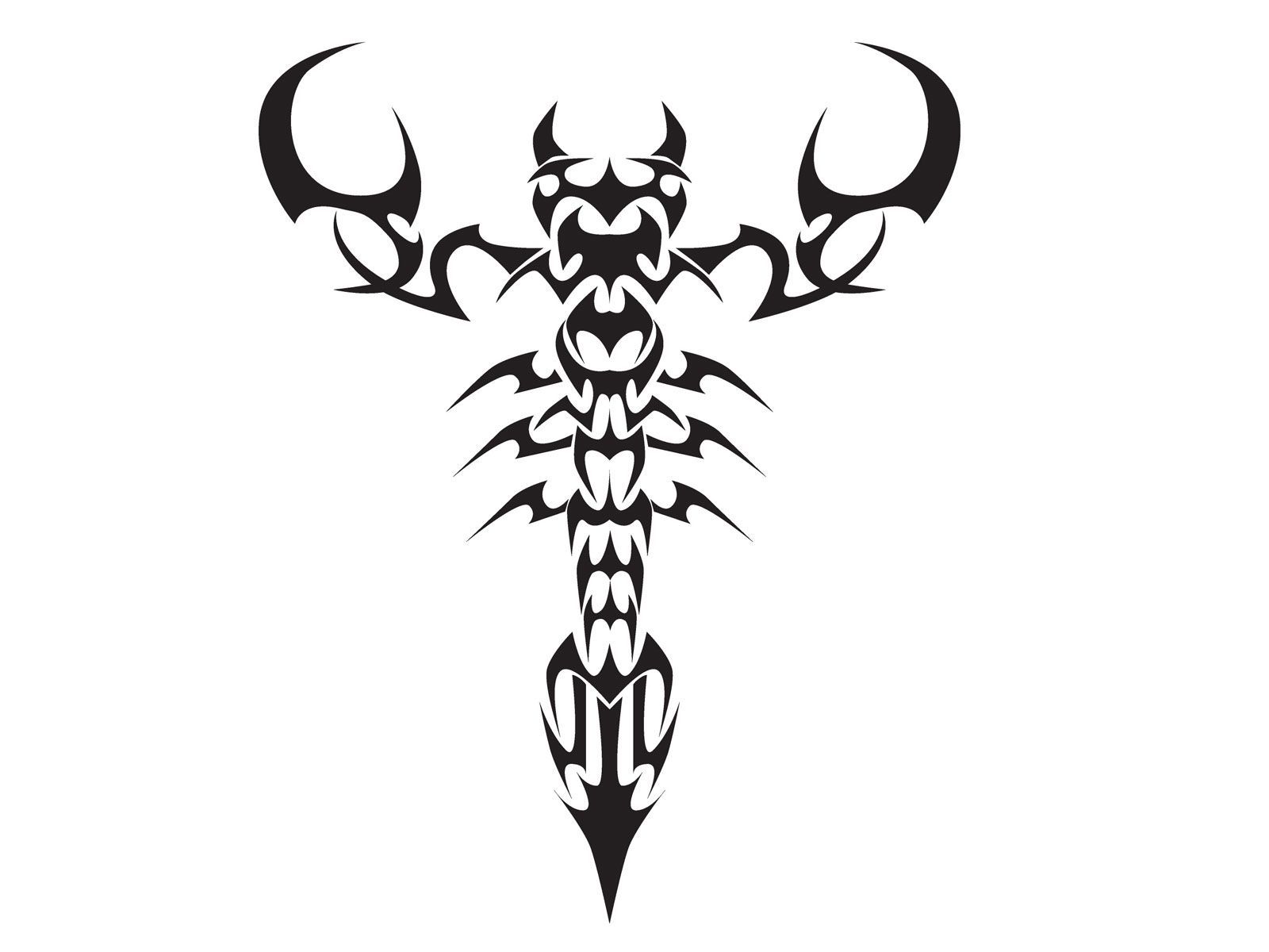 1600x1200 tribal scorpion tattoo scorpion tribal tattoo design tattoos - Tribal Scorpion Drawing