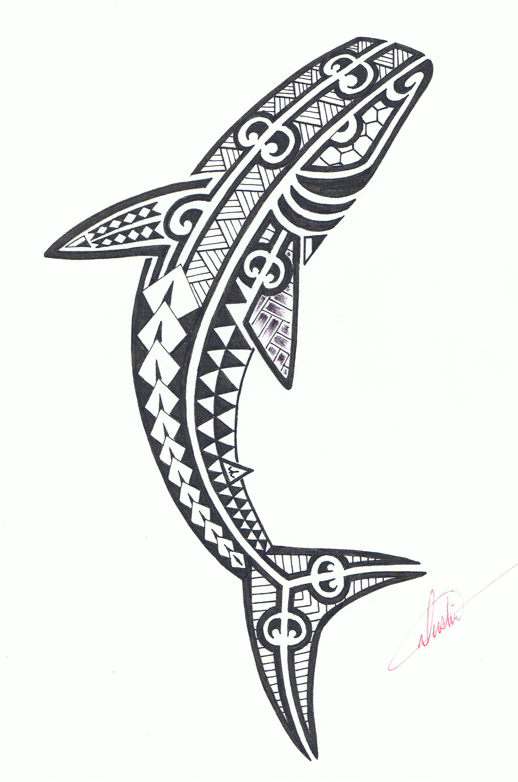 1760x2656 tribal shark deadly ink foundmyself - Tribal Shark Drawing