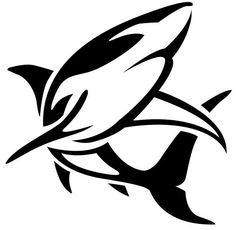 236x230 Best Tiger Shark Tattoo Drawing Images Shark Tattoos, Tattoo - Tribal Shark Drawing