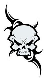 184x308 tribal tattoo designs tribal skull tattoo designs skulls - Tribal Skull Drawings