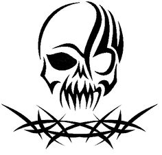 236x226 Butterfly Skull Tattoo General Tattoos Tattoos, Tattoo Designs - Tribal Skull Drawings