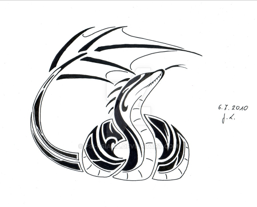 900x726 Snake, Dragon Tribal - Tribal Snake Drawing
