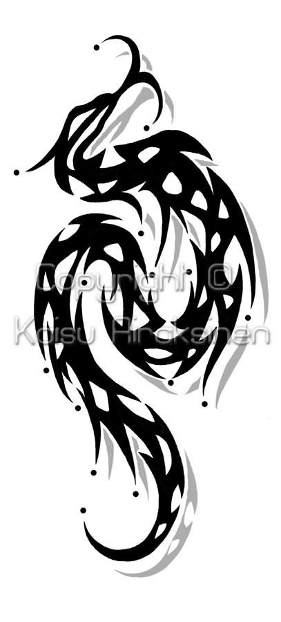 407x900 Tribal Snake Tattoo Idea - Tribal Snake Drawing