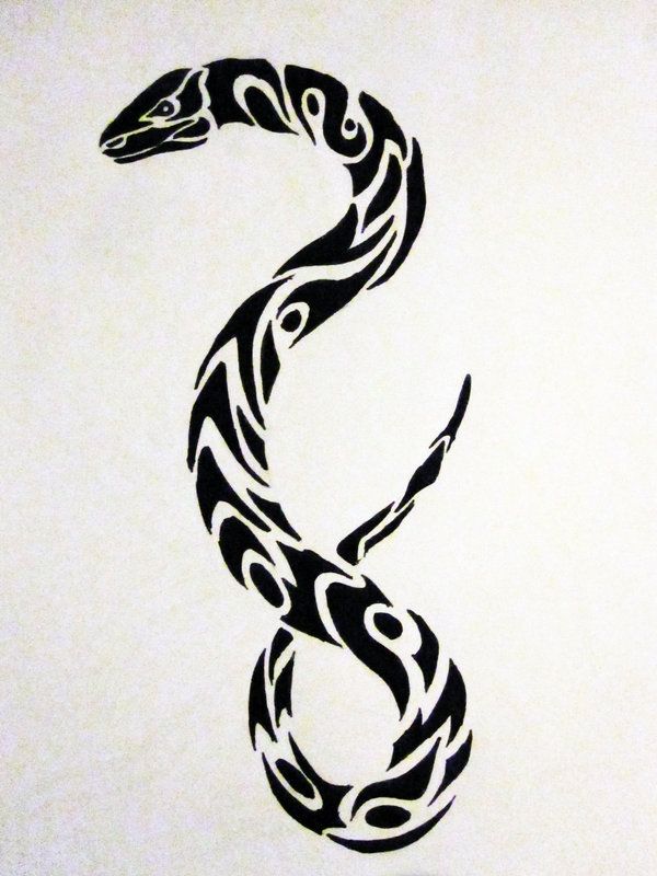 600x800 Tribal Snake - Tribal Snake Drawing