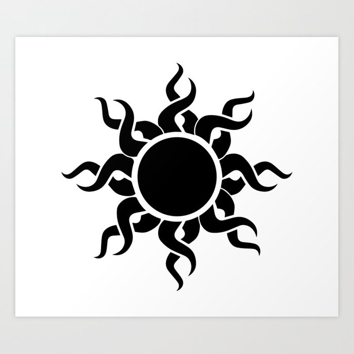 700x700 Tribal Sun Art Print - Tribal Sun Drawing