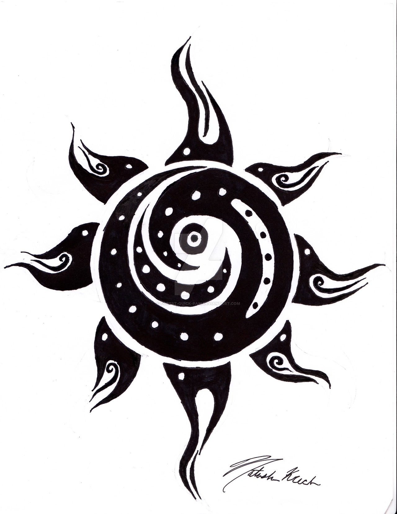 1280x1657 Tribal Sun Design - Tribal Sun Drawing