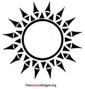 290x302 sun tattoos tribal sun tattoo designs art sun tattoo - Tribal Sun Drawing