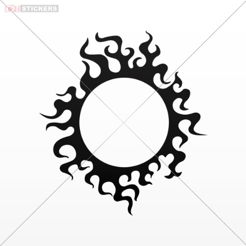 500x500 Decal Sticker Tribal Sun Tattoo Design Wall Art Decor - Tribal Sun Drawing