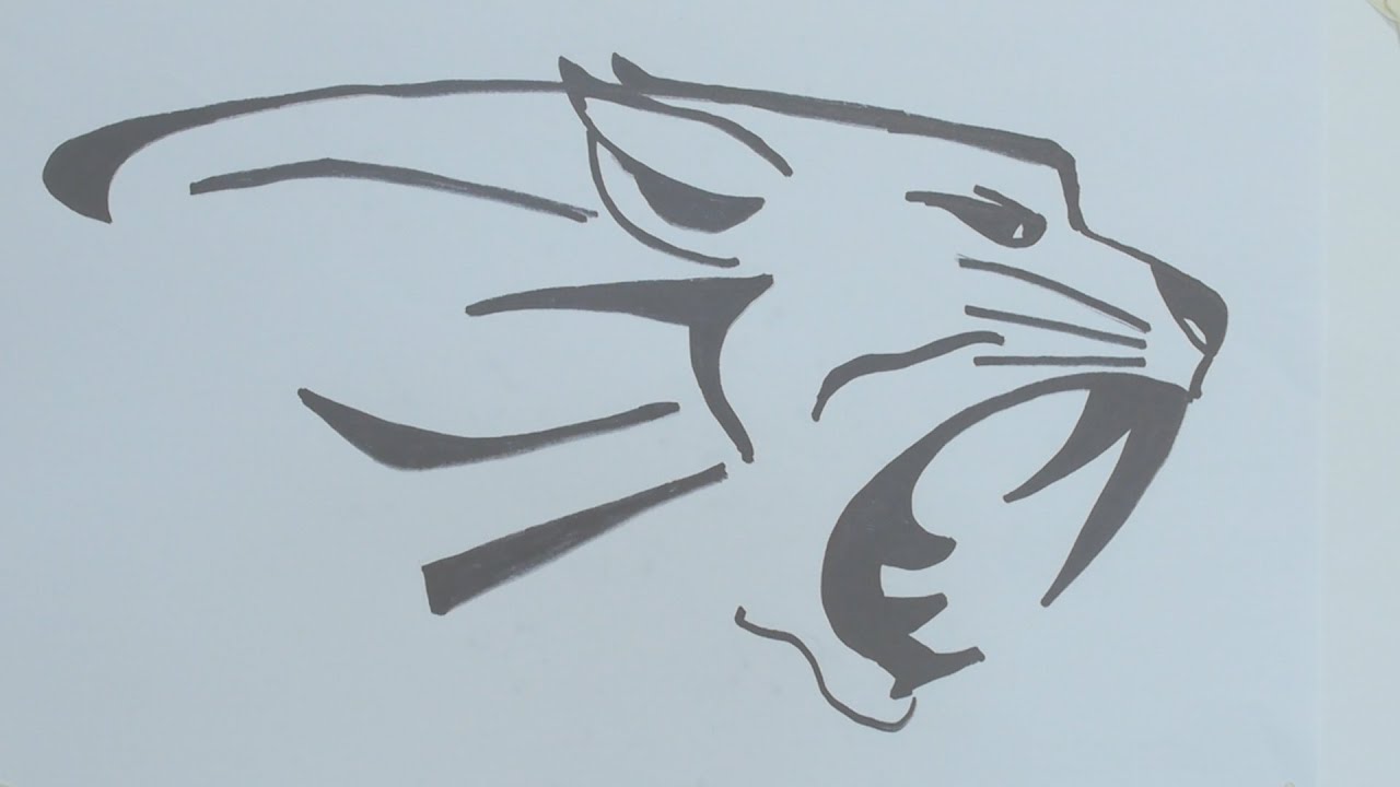 1280x720 How To Draw The Tiger Head Tribal Tattoo - Tribal Tiger Drawing
