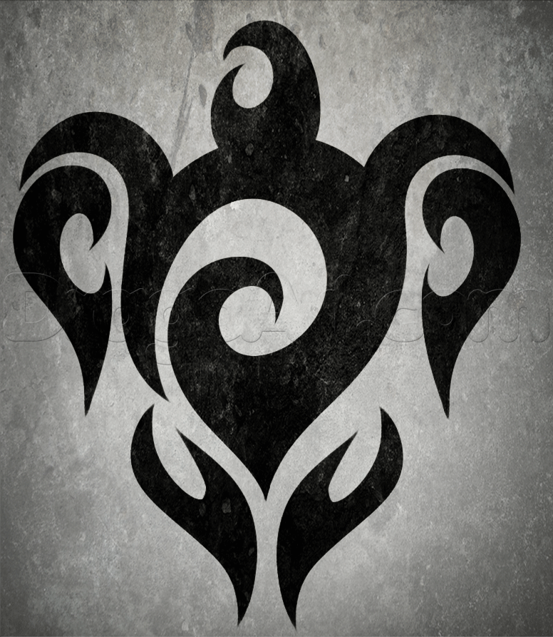 776x893 How To Draw A Tribal Turtle, Step - Tribal Turtle Drawing