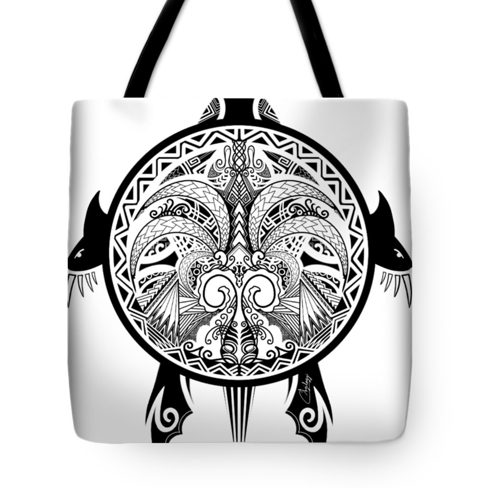 1000x1000 Tattoo Tribal Turtle Shield Tote Bag For Sale - Tribal Turtle Drawing