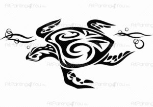 300x210 tribal turtle drawing drawing a sea turtle - Tribal Turtle Drawing