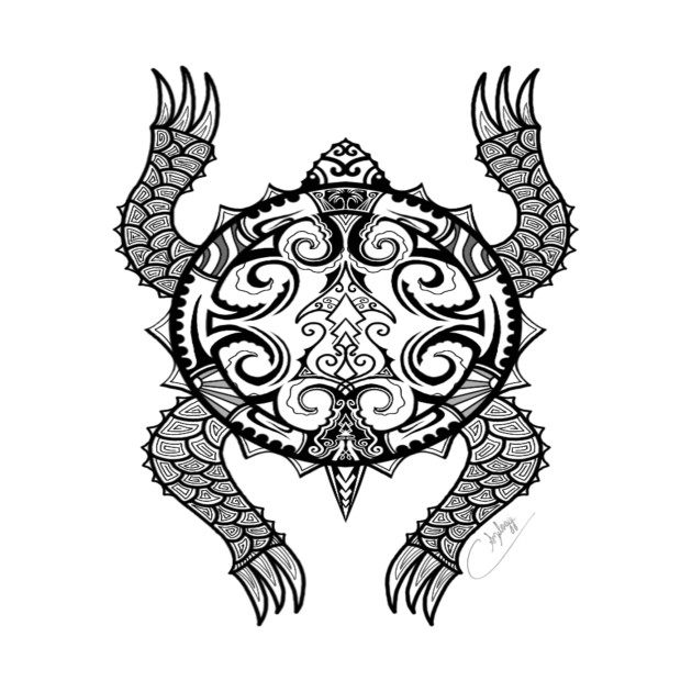 Tribal Turtle Drawing at PaintingValley.com | Explore collection of ...