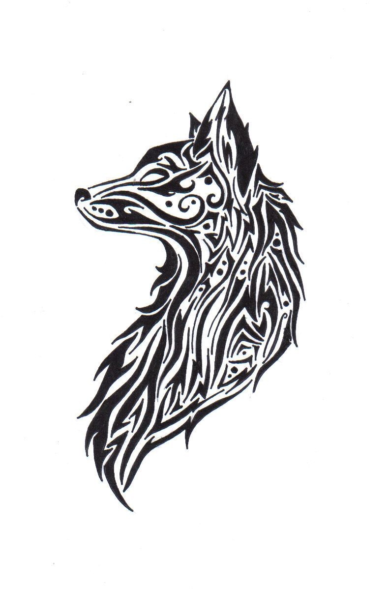 791x1198 Tribal Wolf Drawing - Tribal Wolf Drawing