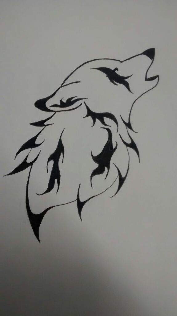 575x1024 Tribal Wolf Drawing Tattoo Design Art Amino - Tribal Wolf Drawing