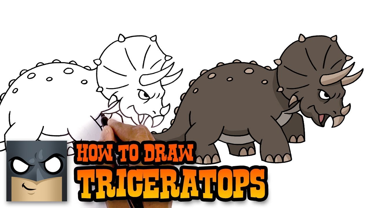 1280x720 how to draw triceratops jurassic world - Triceratops Drawing