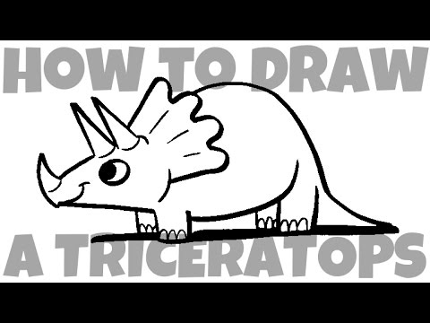 480x360 how to draw a triceratops - Triceratops Drawing
