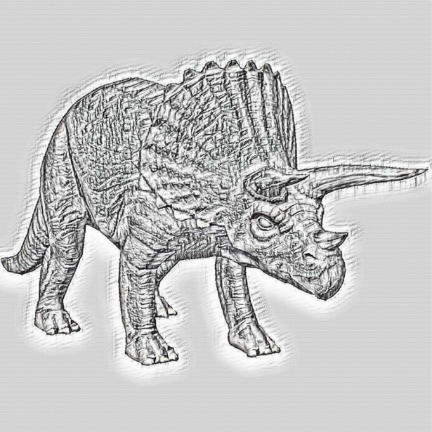 615x615 triceratops drawing free stock photo - Triceratops Drawing