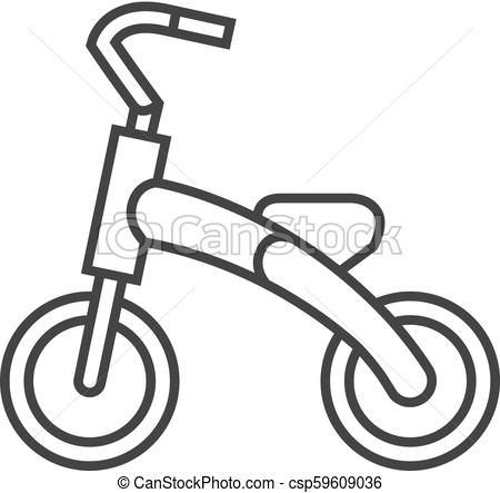 450x443 Outline Icon - Tricycle Drawing