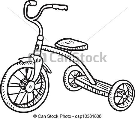 450x397 Vector - Tricycle Drawing