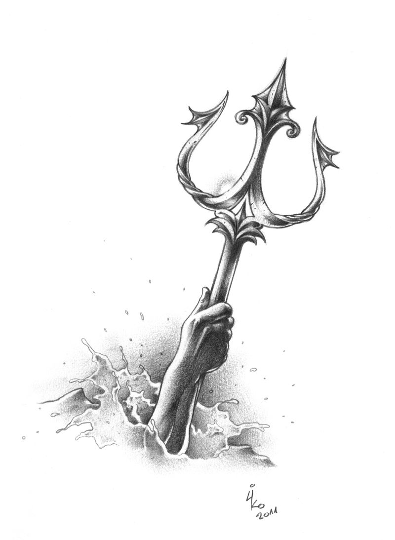 800x1094 zeus drawing trident for free download - Trident Drawing