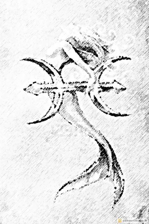 500x749 pencil drawing of a woman wearing a double trident as the god - Trident Drawing