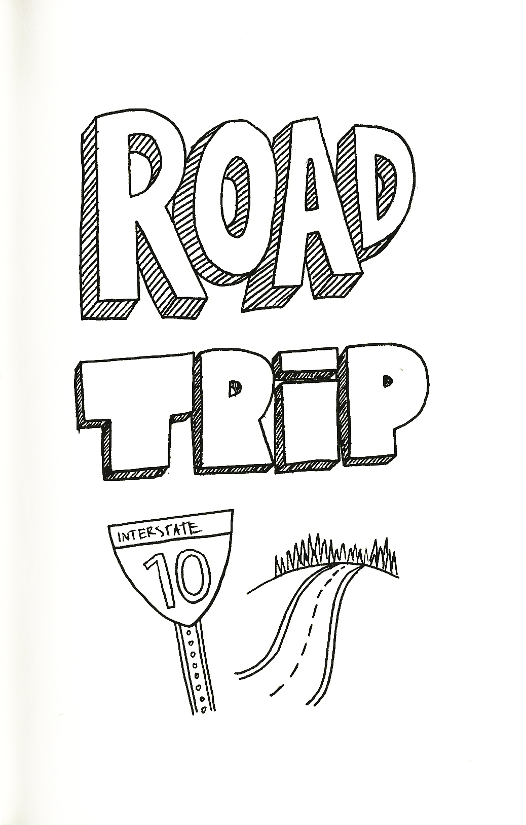 1038x1627 road trip drawings on the fridge - Trip Drawing
