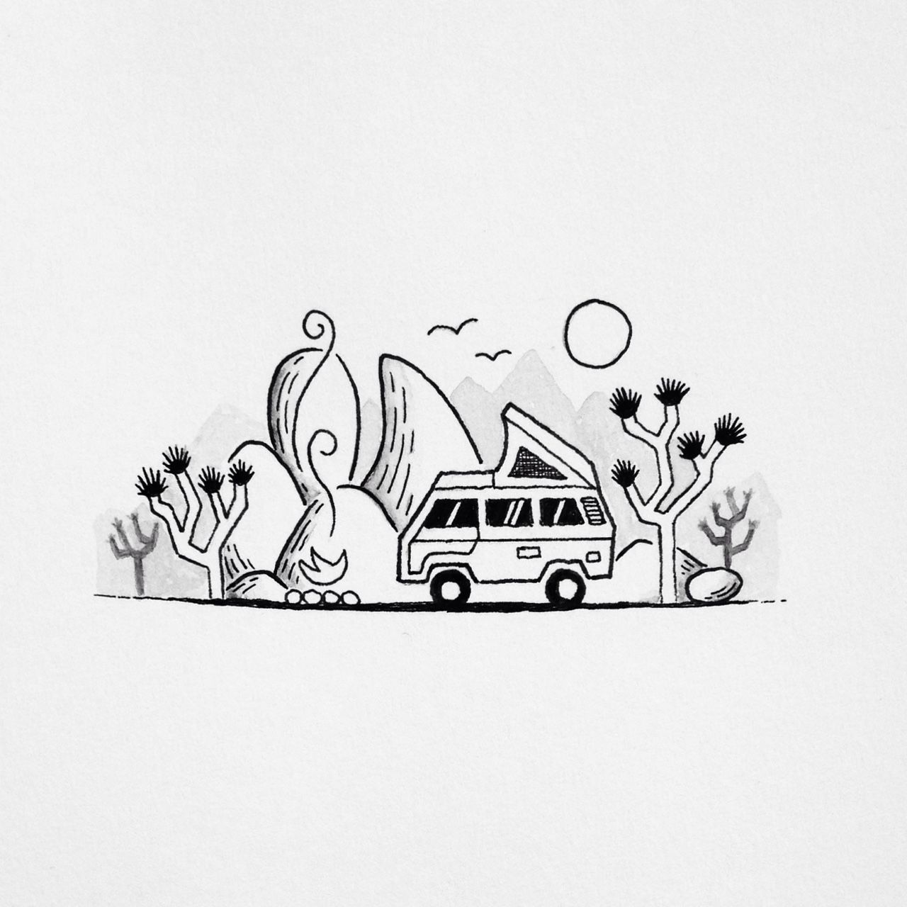 1280x1280 road trip drawing ideas drawings, minimalist drawing, sharpie - Trip Drawing
