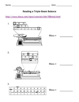 270x350 triple beam balance worksheets teaching resources tpt - Triple Beam Balance Drawing