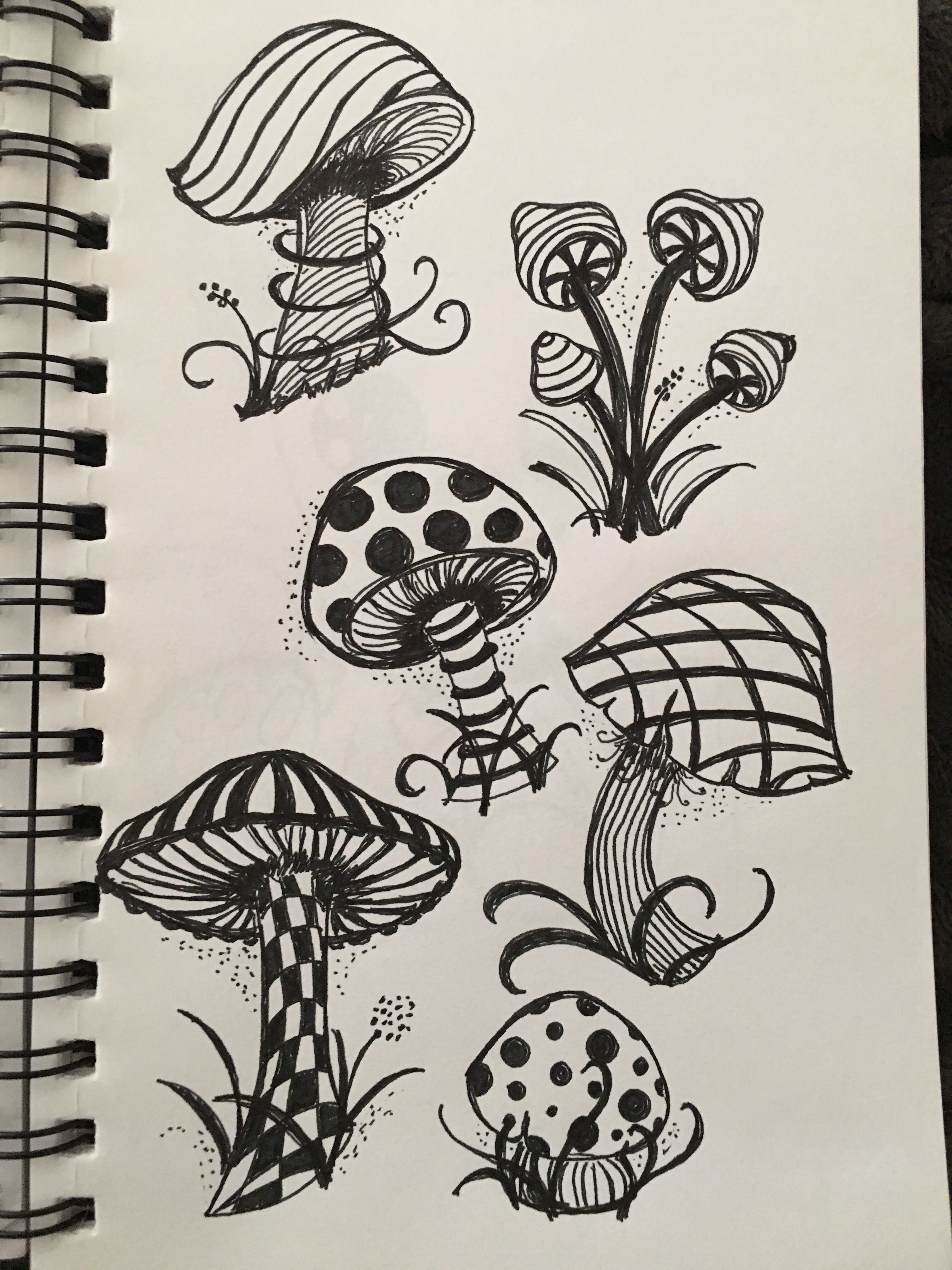 Trippy Mushroom Drawing at PaintingValley.com | Explore collection of
