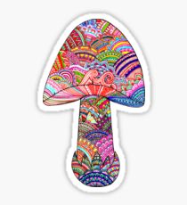210x230 Trippy Shroom Drawing Stickers Redbubble - Trippy Mushroom Drawing