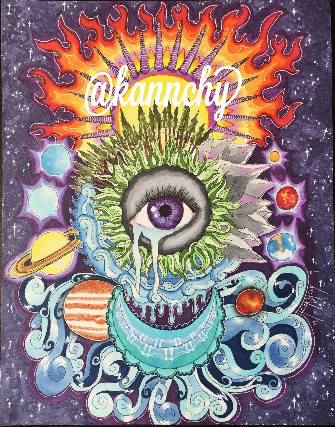 1177x1500 My Creations Psychedelic Tapestry - Trippy Sun Drawing