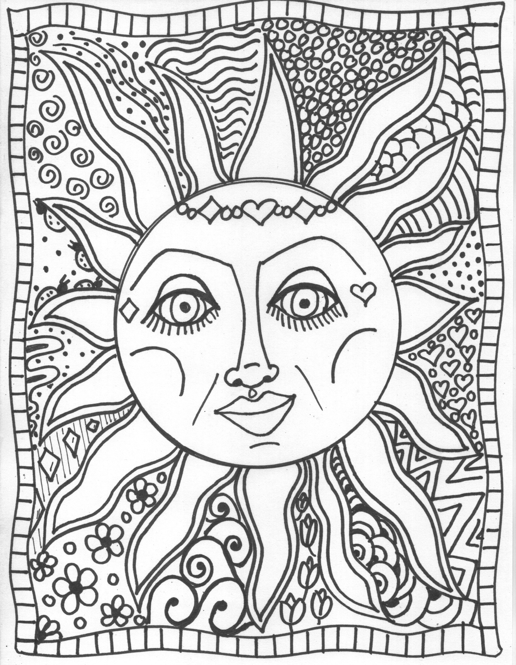 Trippy Sun Drawing at PaintingValley.com | Explore collection of Trippy