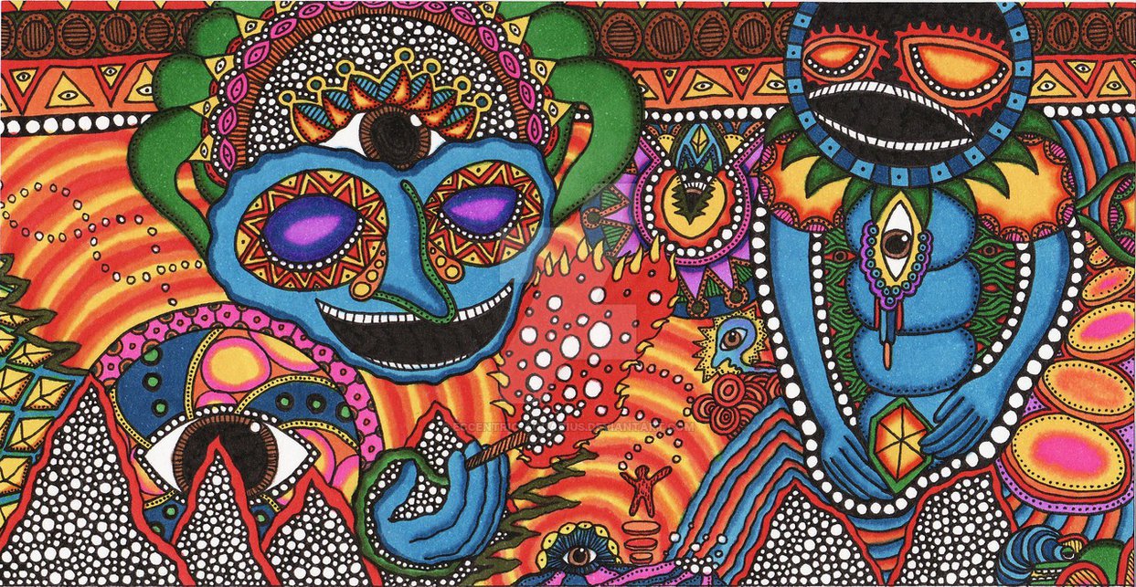 1243x643 gods of the psychedelic sun - Trippy Sun Drawing