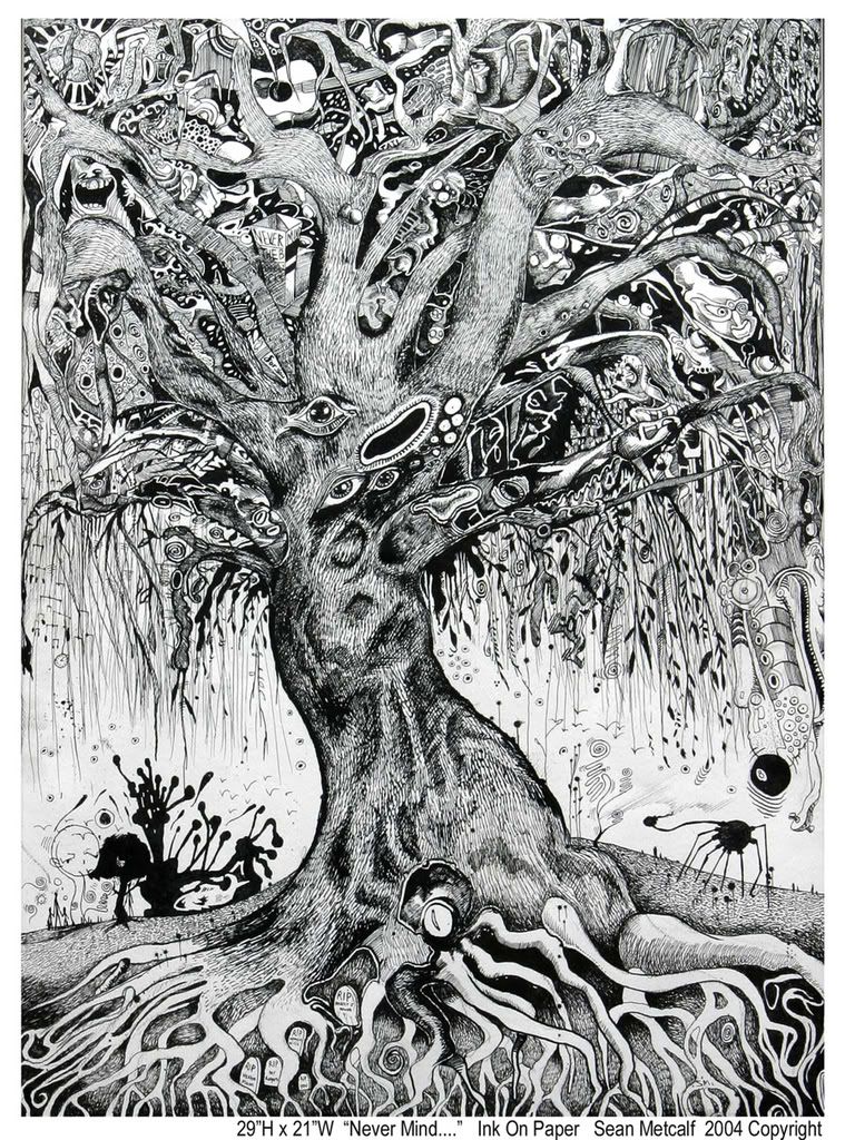 759x1024 Trippy Tree Drawings Color Makes The World Go Round But - Trippy Tree Drawing