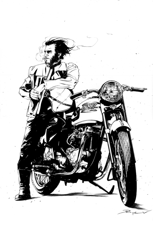 533x800 wolverine and a triumph, in philippe vandaele's drawings comic art - Triumph Drawing