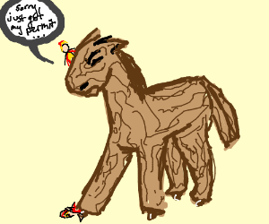 300x250 trojan horse running over a person drawing - Trojan Horse Drawing