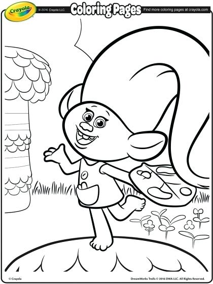 420x560 troll doll coloring - Troll Doll Drawing